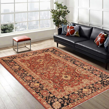 handmade Traditional Kafkaz Chobi Ziegler Rust Blue Hand Knotted RECTANGLE 100% WOOL area rug 10 x 14
